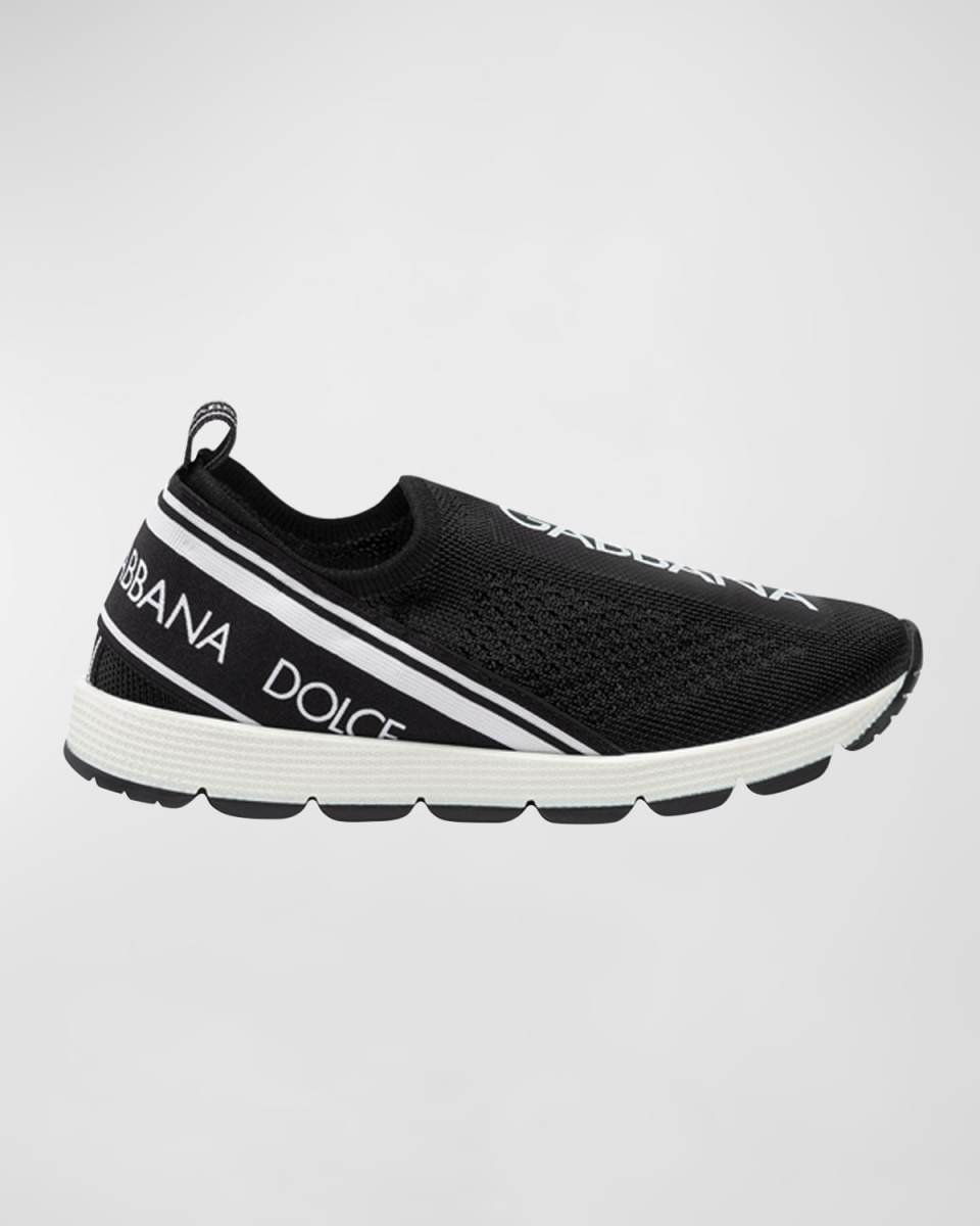 Kid's Maglina Slip-On Knit Logo-Patch Sneakers, Toddler